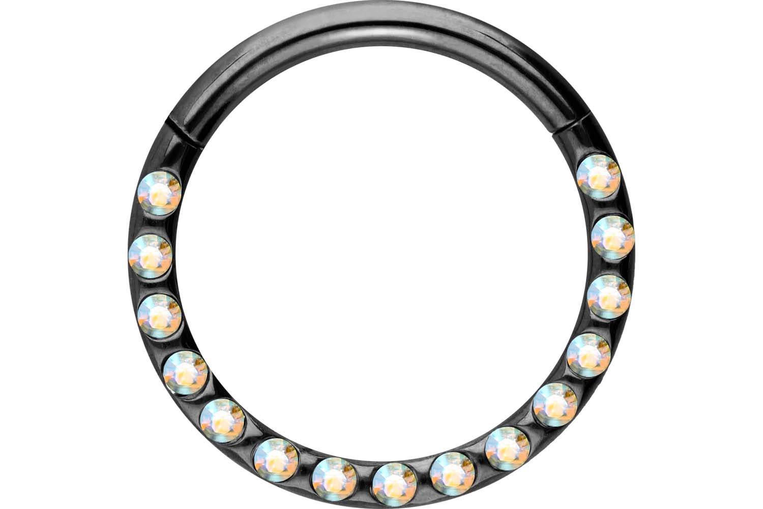Chirurgenstahl Segmentring Clicker Piercing KRISTALLE + EPOXY ++SALE++